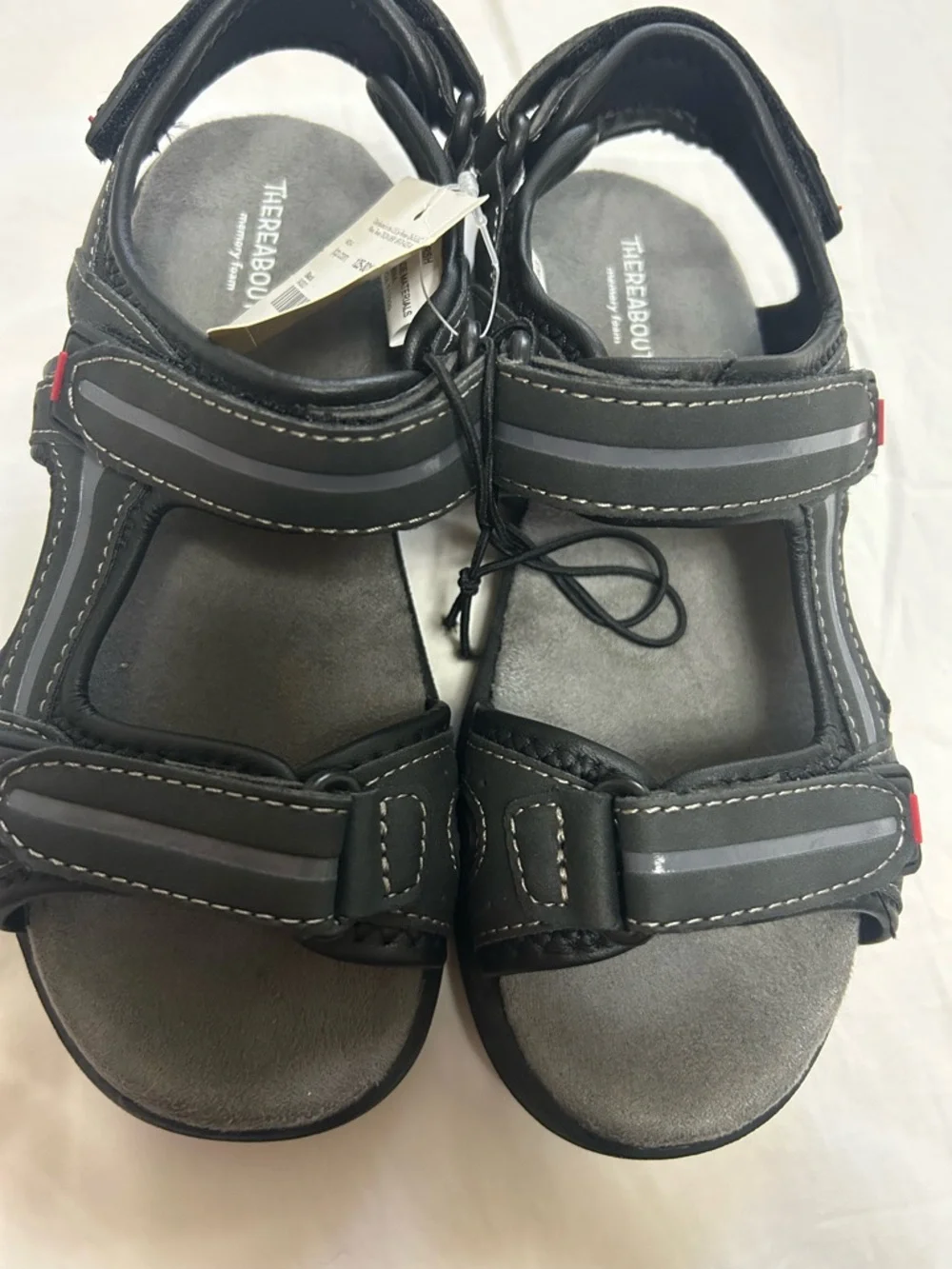 Thereabouts Kids' Black Sport Sandals - Adjustable Comfort Straps